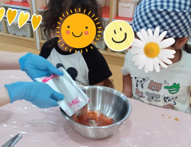 食育活動　フルーチェ作りに挑戦しよう☆